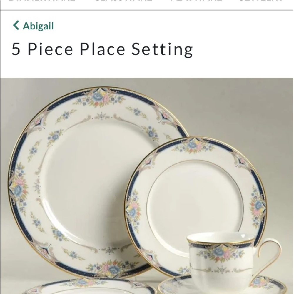 Lenox Abigail china. 12place sett 2 serving bowls